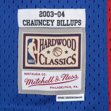Maillot NBA Chauncey Billups Detroit Pistons 2003-04 Mitchell & ness Hardwood Classic Swingman Bleu