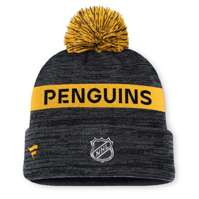 NHL Pittsburgh Penguins Fanatics Authentic Pro Rink Beanie Cuff With POM