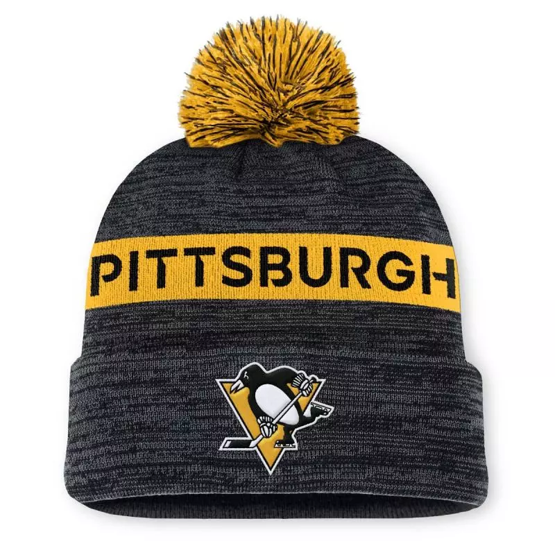 Gorro NHL Pittsburgh Penguins Fanatics Authentic Pro Rink con pom