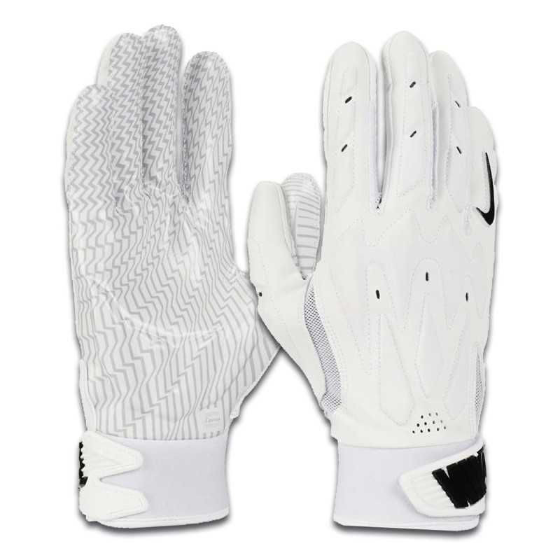 Nike D-Tack 7.0 White Linemen Football gloves