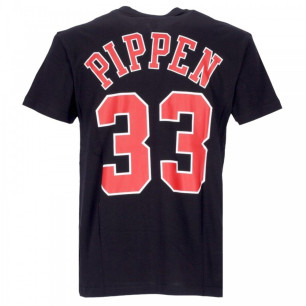 T-Shirt NBA Scottie Pippen Chicago Bulls Mitchell & Ness Name and number noir