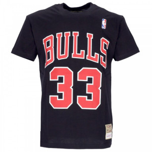 T-Shirt NBA Scottie Pippen Chicago Bulls Mitchell & Ness Name and number noir