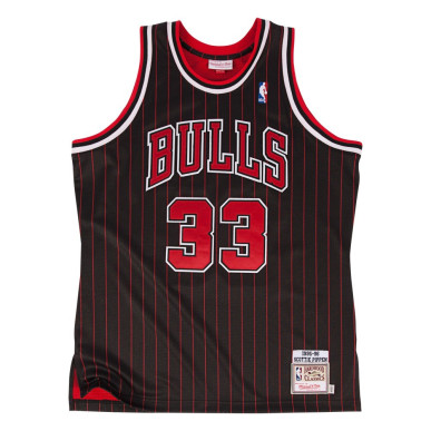 Camiseta NBA Scottie Pippen Chicago Bulls 1995-96 Authentic Mitchell & ness Negro