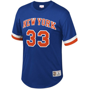 T-Shirt NBA Patrick Ewing New York Knicks Mitchell & Ness Mesh Bleu