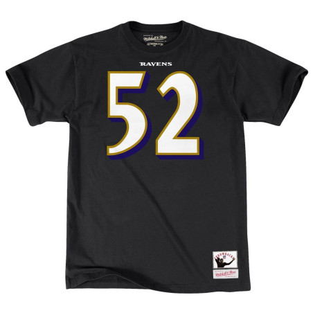 T-shirt NFL Ray Lewis Baltimore Ravens Mitchell & Ness player Noir