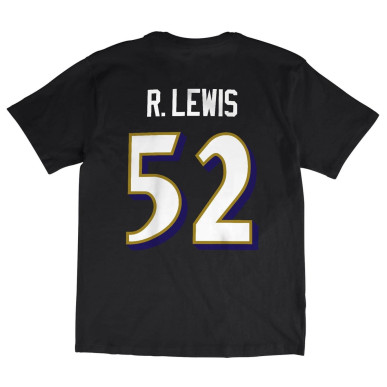 T-shirt NFL Ray Lewis Baltimore Ravens Mitchell & Ness player Noir