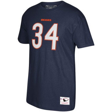 T-shirt NFL Walter Payton Chicago Bears Mitchell & Ness player Bleu marine