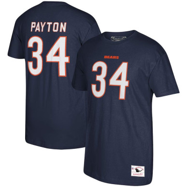 T-shirt NFL Walter Payton Chicago Bears Mitchell & Ness player Bleu marine