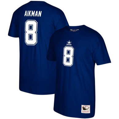 Camiseta NFL Troy Aikman Dallas Cowboys Mitchell & Ness Player Marina