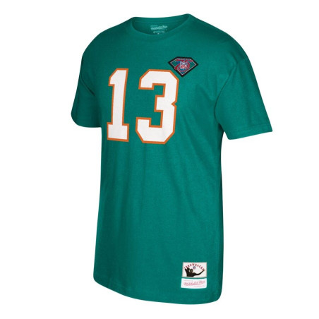 T-shirt NFL Dan Marino Miami Dolphins Mitchell & Ness player Aqua