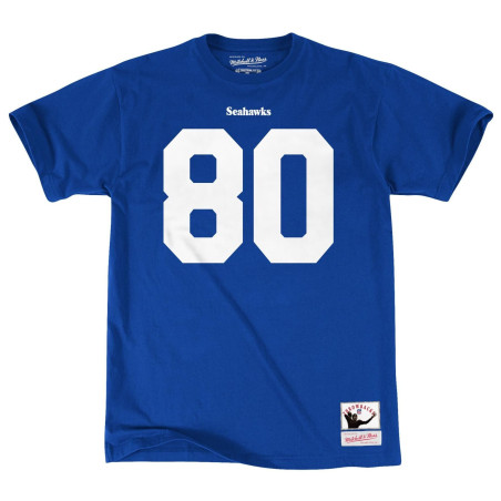 Mitchell & Ness player T-shirt NFL Steve Largent Seattle Seahawks Blue