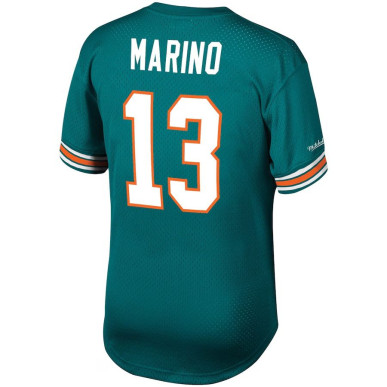 Men's Mitchell & Ness N&N Mesh Jersey NFL Dan Marino Miami Dolphins Aqua