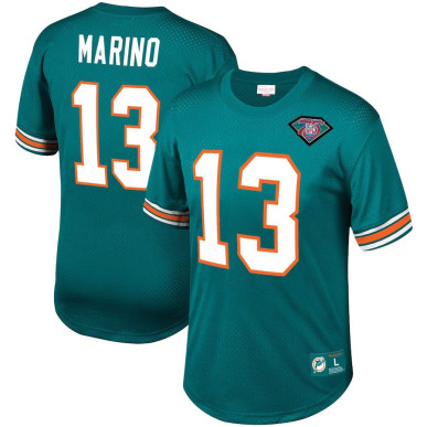 Maillot NFL Dan Marino Miami Dolphins Mitchell & Ness N&N Mesh Aqua