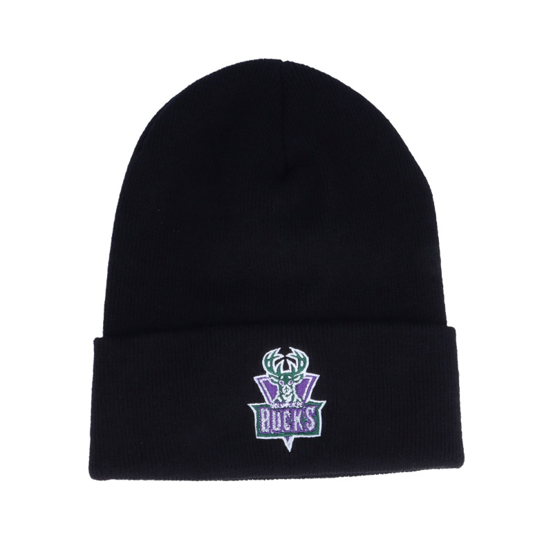 Bonnet NBA Milwaukee Bucks Mitchell & Ness Team Logo cuff Knit Noir Bonnet NBA Milwaukee Bucks Mitchell & Ness Team Logo cuff Knit Noir