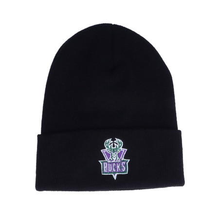 Gorro NBA Milwaukee Bucks Mitchell & Ness Team Logo cuff Knit negro