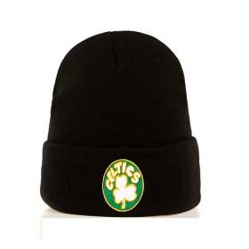 Bonnet NBA Boston Celtics Mitchell & Ness Team Logo cuff Knit Noir