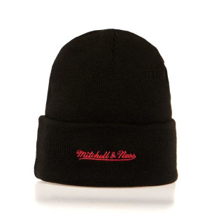 Bonnet NBA Chicago Bulls Mitchell & Ness Team Logo cuff Knit Noir