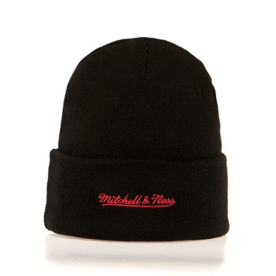 Bonnet NBA Chicago Bulls Mitchell & Ness Team Logo cuff Knit Noir