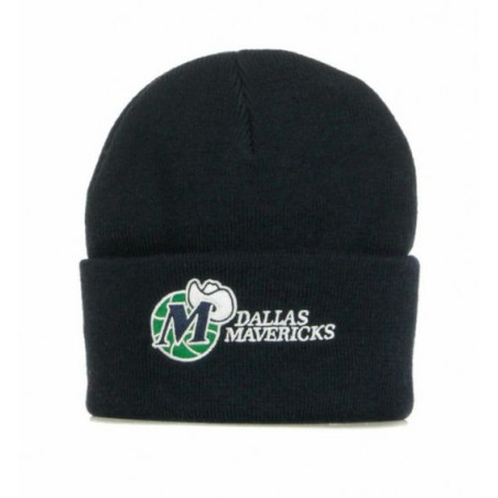Bonnet NBA Dallas Mavericks Mitchell & Ness Team Logo cuff Knit Bleu marine