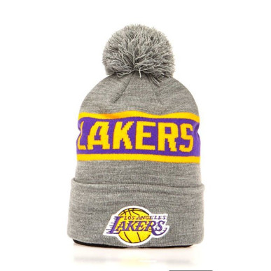 Gorro NBA Los Angeles Lakers Mitchell & Ness Team Tone Knit Gris