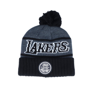 Mitchell & Ness Reflective Patch Knit Beanie NBA Los Angeles Lakers Black