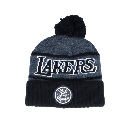 Mitchell & Ness Reflective Patch Knit Beanie NBA Los Angeles Lakers Black