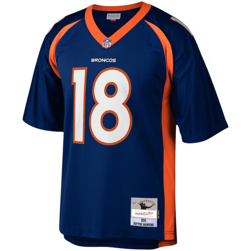 Maillot NFL Peyton Manning Denver Broncos 2015 Mitchell & Ness replica Bleu marine Maillot NFL Peyton Manning Denver Broncos 2015 Mitchell & Ness replica Bleu marine