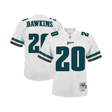 Maillot NFL Brian Dawkins Philadelphia Eagles 1996 Mitchell & Ness Legacy Blanc