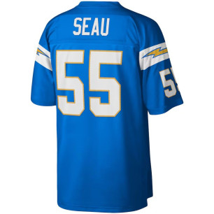 Camiseta NFL Junior Seau Los Angeles Chargers 2002 Mitchell & Ness Legacy Azul