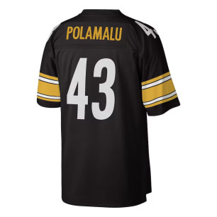 Camiseta NFL Troy Polamalu Pittsburgh Steelers 2005 Mitchell & Ness Legacy Negro