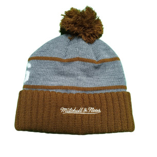 Bonnet NBA Los Angeles Lakers Mitchell & Ness Cardinal Pom Knit Gris