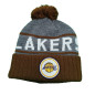 Mitchell & Ness Cardinal Pom Knit Beanie NBA Los Angeles Lakers Grey