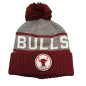 Bonnet NBA Chicago Bulls Mitchell & Ness Cardinal Pom Knit Gris Bonnet NBA Chicago Bulls Mitchell & Ness Cardinal Pom Knit Gris
