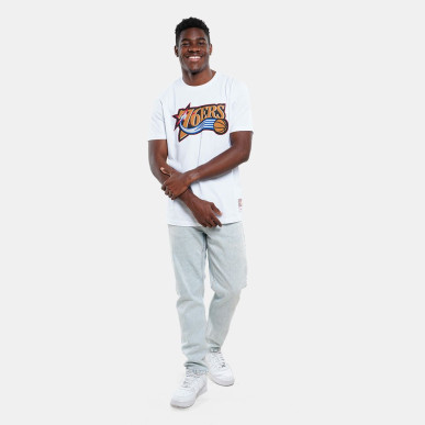 T-shirt NBA Philadelphia 76ers Mitchell & Ness Team logo Table Blanco