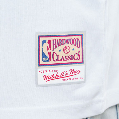 T-Shirt NBA Philadelphia 76ers Mitchell & Ness Team logo Table Blanc
