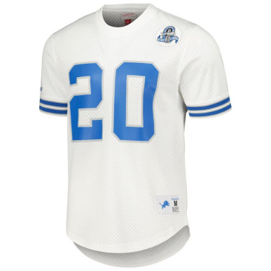Maillot NFL Barry Sanders Detroit Lions Mitchell & Ness N&N Mesh Blanc