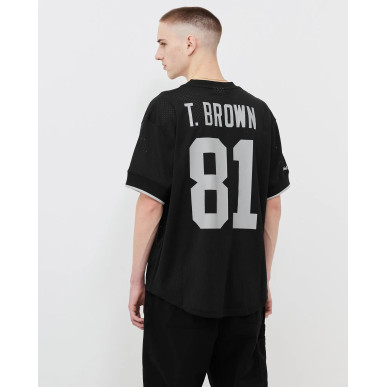 Camiseta NFL Tim Brown Las Vegas Raiders Mitchell & Ness N&N Mesh Negro