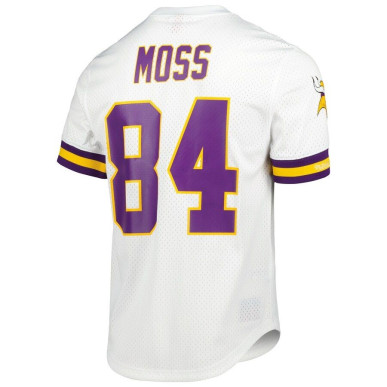 Maillot NFL Randy Moss Minnesota Vikings Mitchell & Ness N&N Mesh Blanc