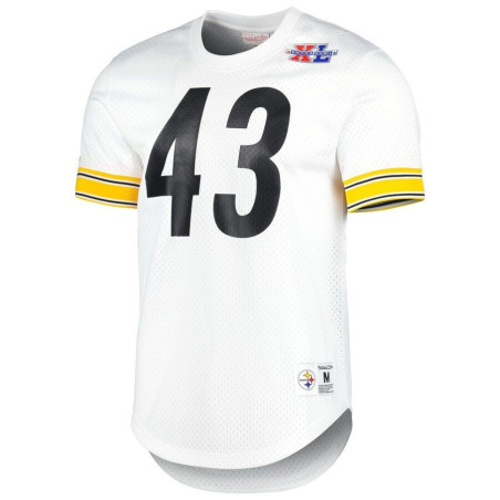 Men's Mitchell & Ness N&N Mesh Jersey NFL Troy Polamalu Pittsburgh Steelers White