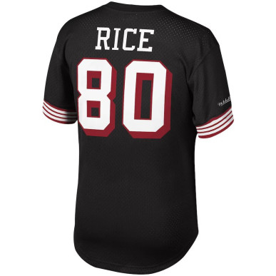 Men's Mitchell & Ness N&N Mesh Jersey NFL Jerry Rice San Francisco 49ers Black