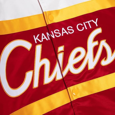 Men's Mitchell & Ness Special Script Heavyweight Satin Jacket NFL Kansas City Chiefs Red