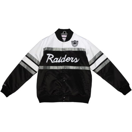 Blouson NFL Las Vegas Raiders Mitchell & Ness Special Script Heavyweight Satin Noir