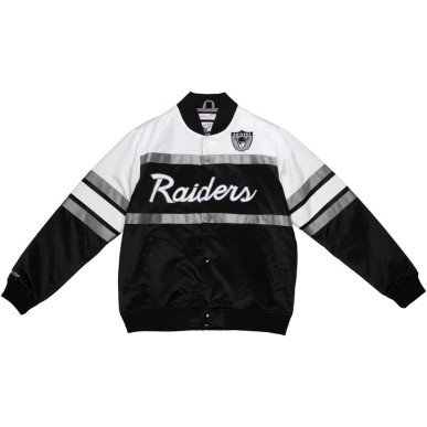 Blouson NFL Las Vegas Raiders Mitchell & Ness Special Script Heavyweight Satin Noir