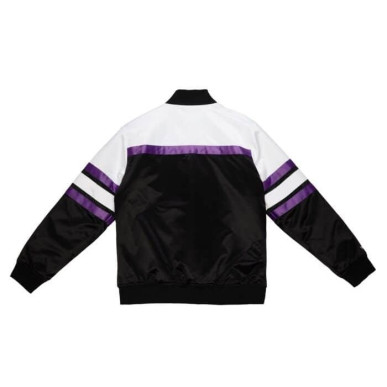 Men's Mitchell & Ness Special Script Heavyweight Satin Jacket NBA Toronto Raptors Black