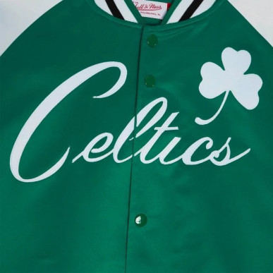 Blouson NBA Boston Celtics Mitchell & Ness Primetime Lightweight Satin blanc