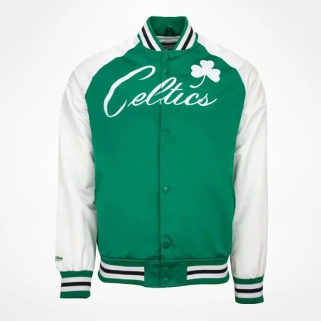 Blouson NBA Boston Celtics Mitchell & Ness Primetime Lightweight Satin blanc