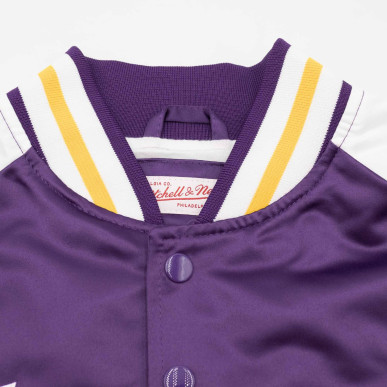 Blouson NBA Los Angeles Lakers Mitchell & Ness Primetime Lightweight Satin Violet
