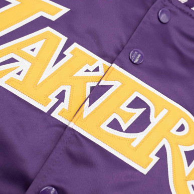 Men's Mitchell & Ness Special Primetime Lightweight Satin Jacket NBA Los Angeles Lakers Purple