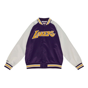 Blouson NBA Los Angeles Lakers Mitchell & Ness Primetime Lightweight Satin Violet
