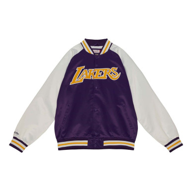 Blouson NBA Los Angeles Lakers Mitchell & Ness Primetime Lightweight Satin Violet